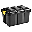 Aufbewahrungsbox (L x B x H: 59 x 39 x 35 cm, Kunststoff, Schwarz)