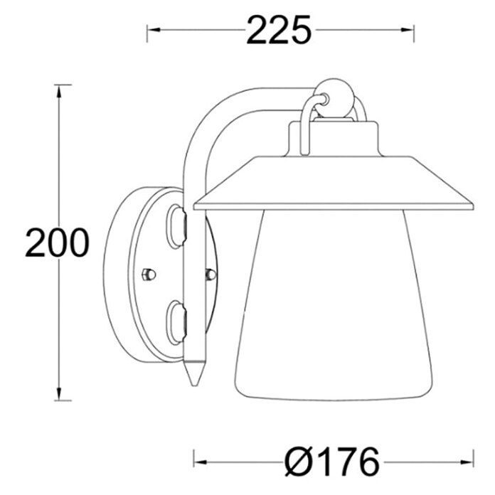 Lutec Aplique exterior Cate (1 luz, 8 W, Blanco cálido)