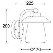 Lutec Aplique exterior Cate (1 luz, 8 W, Blanco cálido)