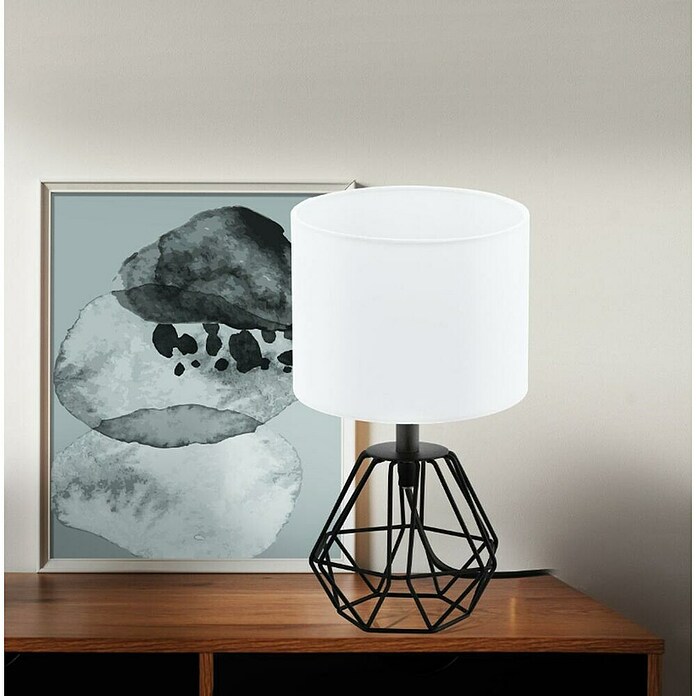 Eglo Lámpara de sobremesa Carlton 2 (60 W, Blanco, Altura: 30,5 mm)
