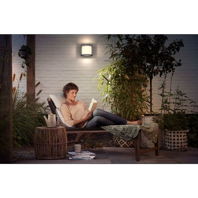 Philips Aplique exterior LED Samondra (1 luz, 12 W, Color de luz: Blanco frío)