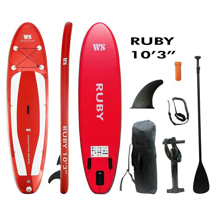 Sup Ruby  (Do x Š x V: 315 x 79 x 15 cm, Nosilnost: 130 kg, Napihljiv) | 1413 - Badeboote, SUPs,Fun Tubes,Wasserski | ABIM - Boote | ABI - Nautic | AB - Nautic | A - Eisenwaren | BAUHAUS