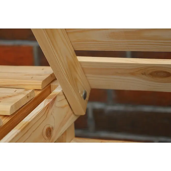Promadino Mülltonnenbox Vario V -  - Nahaufnahme von einer Holzkonstruktion, die mit Schrauben verbunden ist und eine natürliche Holzmaserung aufweist.
