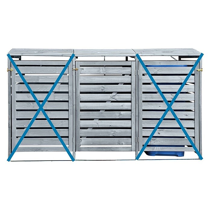 Promadino Erweiterung für Mülltonnenbox Vario III (Passend für: Mülltonnenbox Vario III, 92 x 70 x 122 cm, Grau) | BAUHAUS