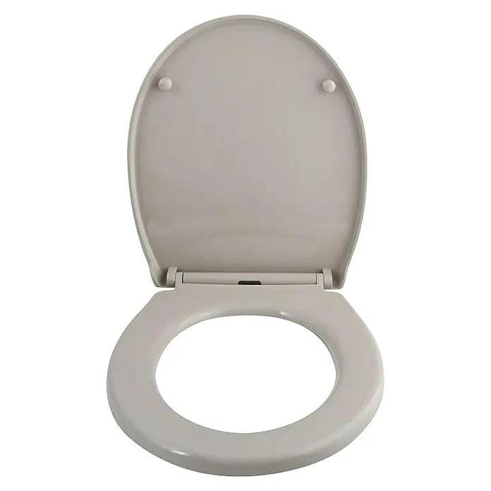 Spirella Tapa de WC Harry - Plástico, Topo, Con caída amortiguada - Asiento de inodoro gris con tapa, un complemento práctico para cualquier baño. Ofrece confort e higiene en el uso diario.