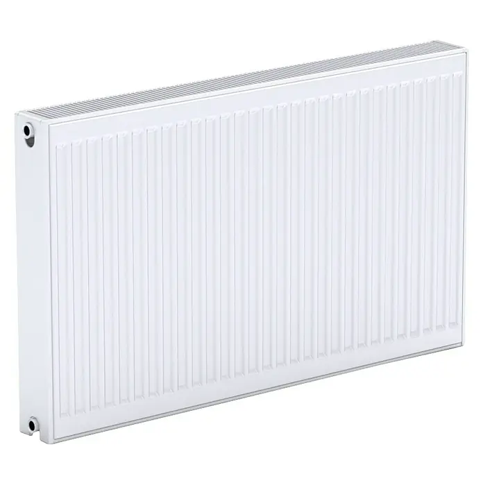 Flachheizkörper - B x H: 400 x 300 mm, Wärmeleistung bei Vorlauftemperatur von 75 °C (D: 50): 378 W, Typ Heizkörper: 22 - Weißer Metall-Plattenheizkörper zur effizienten Beheizung.