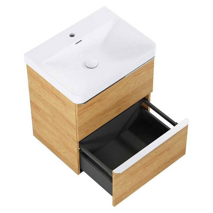 Riva Beauty 2.0 Waschtischunterschrank (B x T x H: 58,5 x 43,7 x 63,5 cm, Natural Hickory) | BAUHAUS