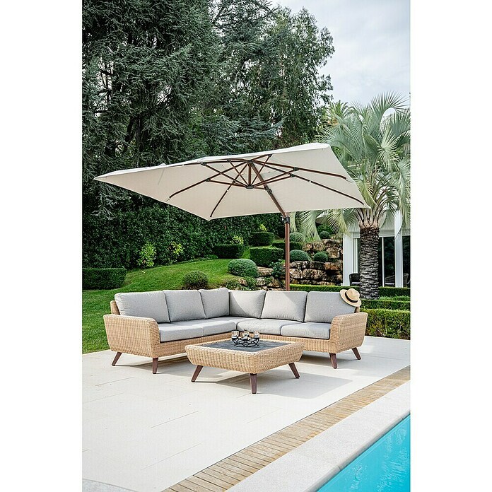 Sunfun Parasol de jardín Arenzano (Crudo, L x An: 300 x 300 cm) | BAUHAUS