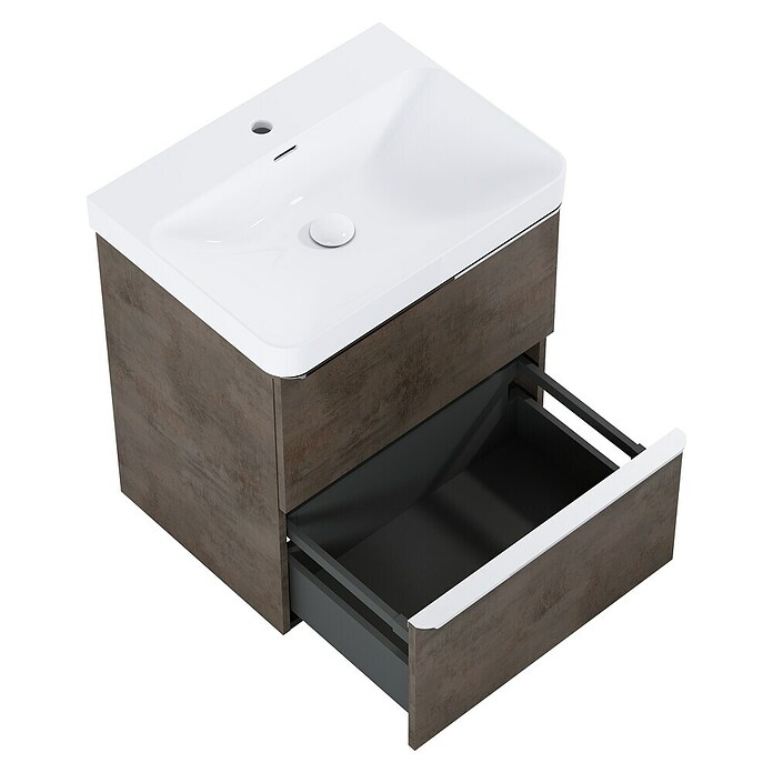 Riva Beauty 2.0 Waschtischunterschrank (B x T x H: 58,5 x 43,7 x 63,5 cm, Chromix Dark) | BAUHAUS