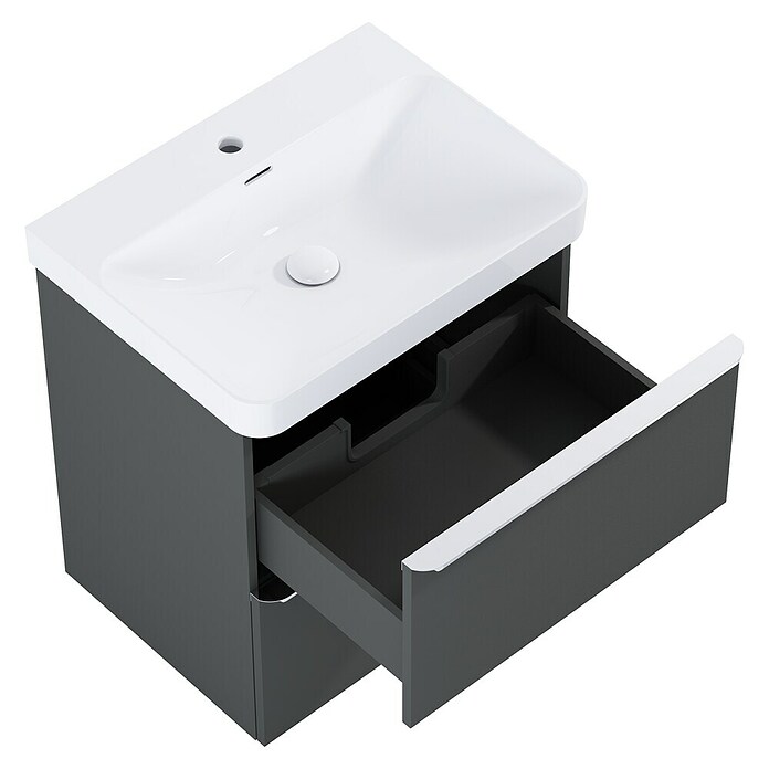 Riva Beauty 2.0 Waschtischunterschrank (B x T x H: 58,5 x 43,7 x 63,5 cm, Anthrazit) | BAUHAUS