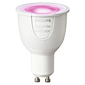 Philips Hue Bombilla LED (6,5 W, GU10, RGBW, Temperatura de color ajustable, Intensidad regulable, 1 ud.)