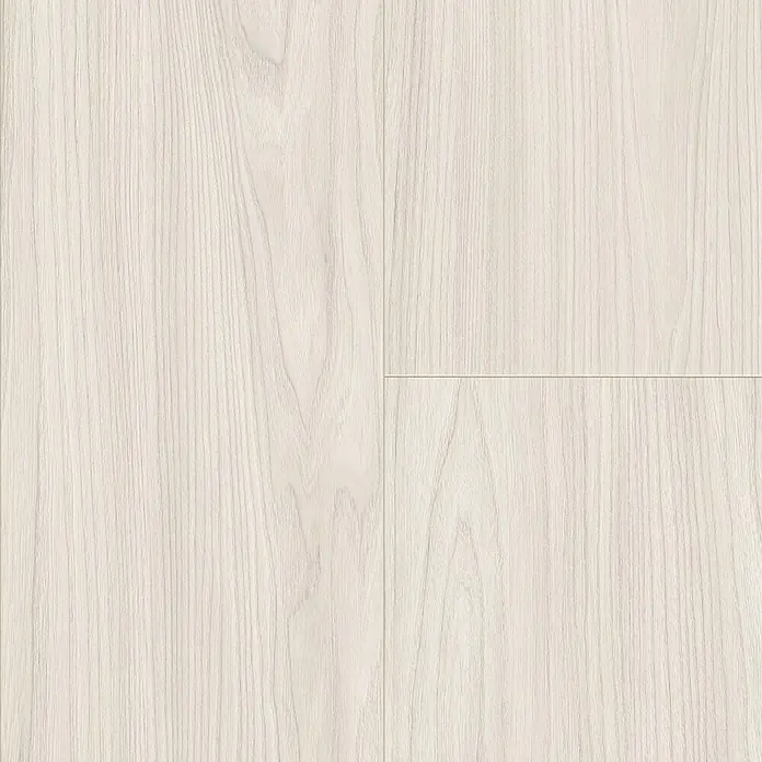Egger Laminat NatureSense Aqua - Sheffield Akazie weiß, Landhausdiele, 1.292 x 193 x 8 mm - Detailaufnahme von hellem Laminatboden mit natürlicher Holzmaserung, ideal für moderne Innenräume und Renovierungen.
