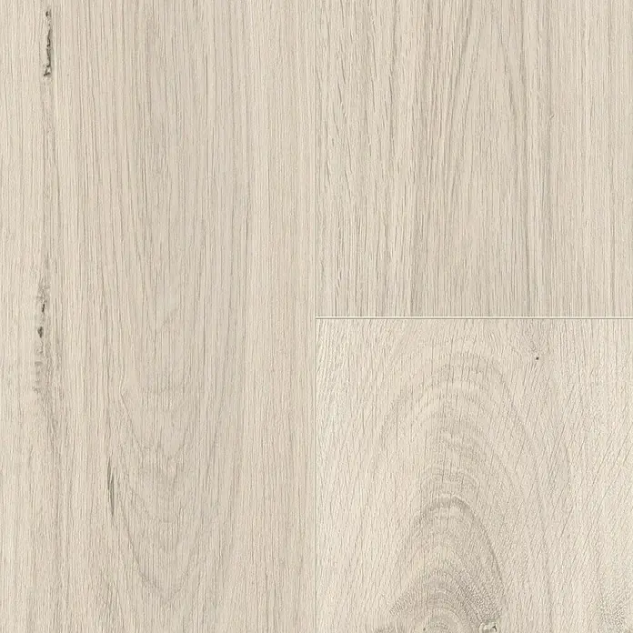 Egger Laminat NatureSense Aqua - Pinot Eiche weiß, Landhausdiele, 1.292 x 193 x 8 mm - Nahaufnahme eines hellen Laminatbodens mit feiner Holzstruktur, ideal für moderne Innenräume.
