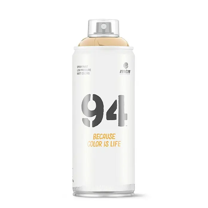 mtn Pintura decorativa en spray 94 - Oro marco, Mate, 400 ml - Una lata de pintura en aerosol MTN 94 de color claro. Ideal para arte, grafitis y diversos proyectos creativos con un acabado mate.