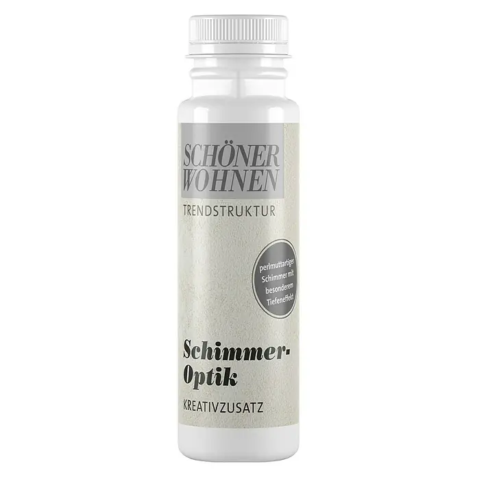 SCHÖNER WOHNEN-Farbe Trendstruktur Dekoputz-Set Schimmer-Optik - 5 -tlg., Pearldust - Produktabbildung von "Schöner Wohnen Trendstruktur Schimmer-Optik Kreativzusatz" für kreative Wandgestaltungen.