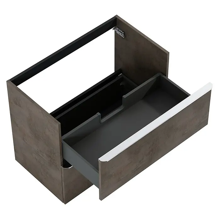 Riva Beauty 2.0 Waschtischunterschrank - B x T x H: 78,5 x 43,7 x 63,5 cm, Chromix Dark - Der offene Waschtischunterschrank mit Schublade bietet viel Stauraum. Das moderne Design passt ideal in jedes Badezimmer.
