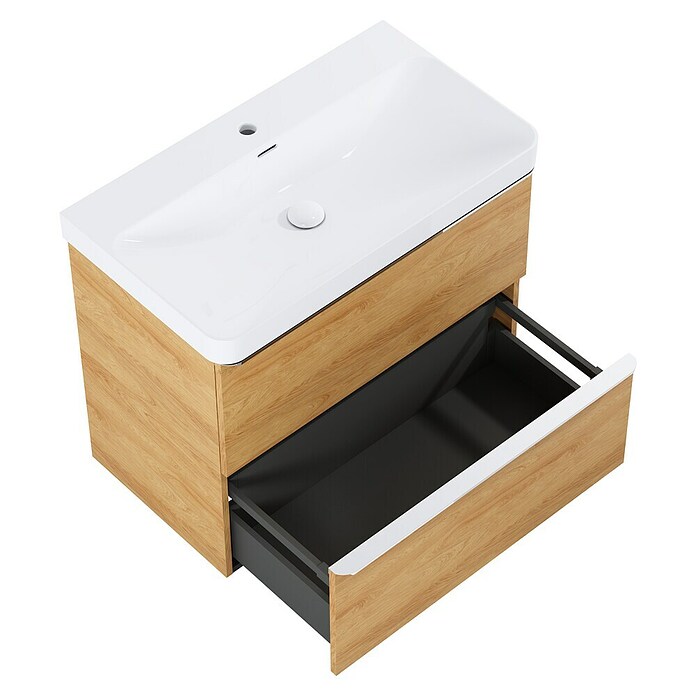 Riva Beauty 2.0 Waschtischunterschrank (B x T x H: 78,5 x 43,7 x 63,5 cm, Natural Hickory) | BAUHAUS