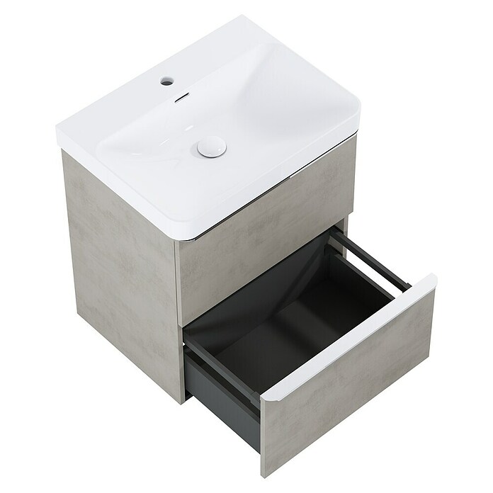 Riva Beauty 2.0 Waschtischunterschrank (B x T x H: 58,5 x 43,7 x 63,5 cm, Chromix Silver) | BAUHAUS