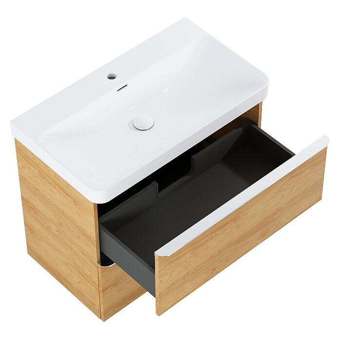 Riva Beauty 2.0 Waschtischunterschrank (B x T x H: 78,5 x 43,7 x 63,5 cm, Natural Hickory) | BAUHAUS