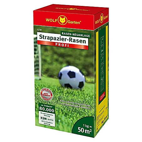 Wolf-Garten Rasensamen Strapazierrasen (Nettomasse: 1 kg, Saatgut ausreichend für: 50 m²)