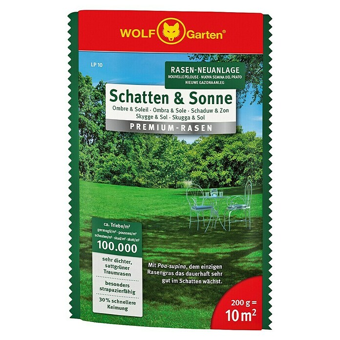LP10 PREMIUMRASEN SONNE+SCHATTEN 10m² 0,2kg