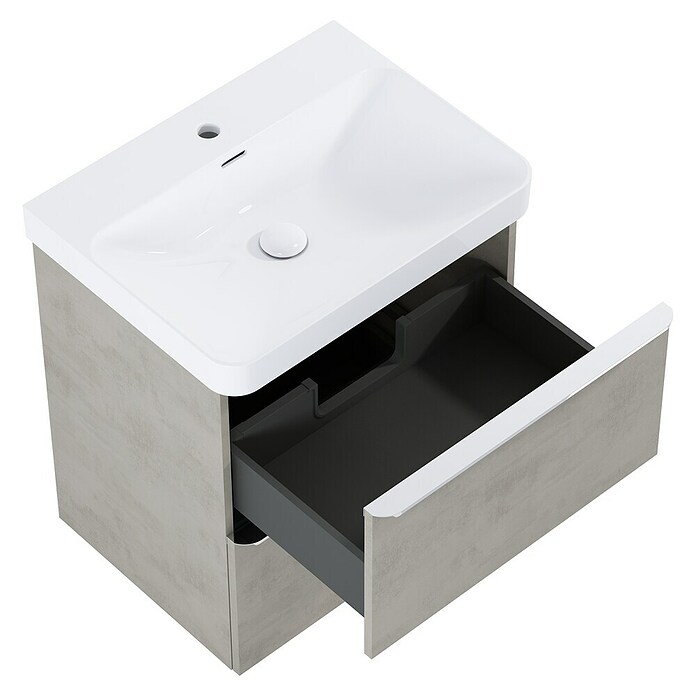 Riva Beauty 2.0 Waschtischunterschrank (B x T x H: 58,5 x 43,7 x 63,5 cm, Chromix Silver) | BAUHAUS