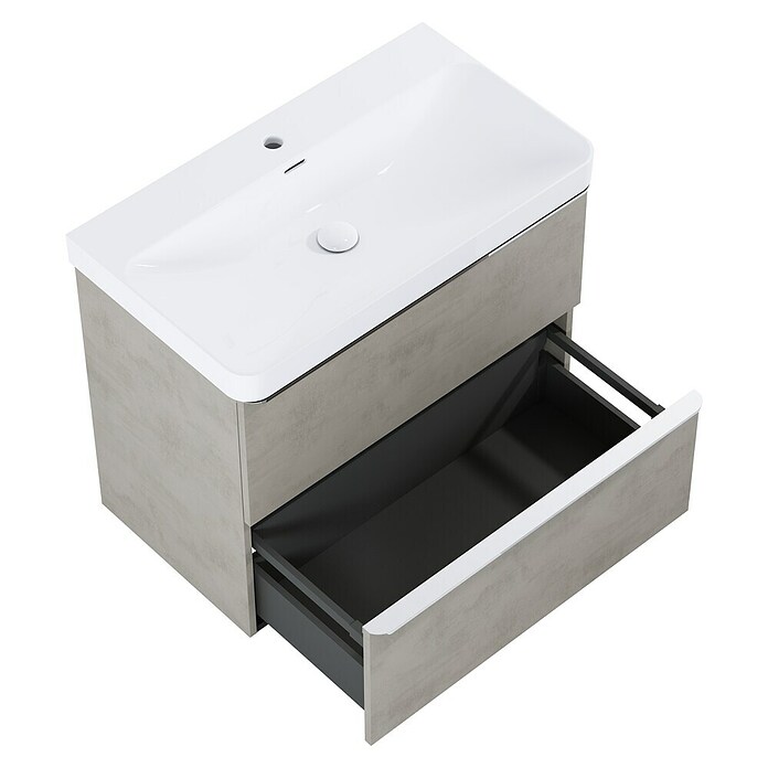 Riva Beauty 2.0 Waschtischunterschrank (B x T x H: 78,5 x 43,7 x 63,5 cm, Chromix Silver) | BAUHAUS