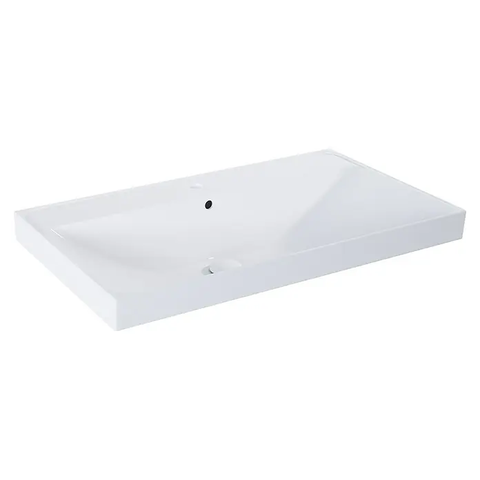 Riva Urban 2.0 Einbauwaschbecken - 81,2 x 47 cm, Weiß - Ein strahlend weißes Waschbecken mit klaren Linien und einem modernen Design, perfekt für jedes Badezimmer.