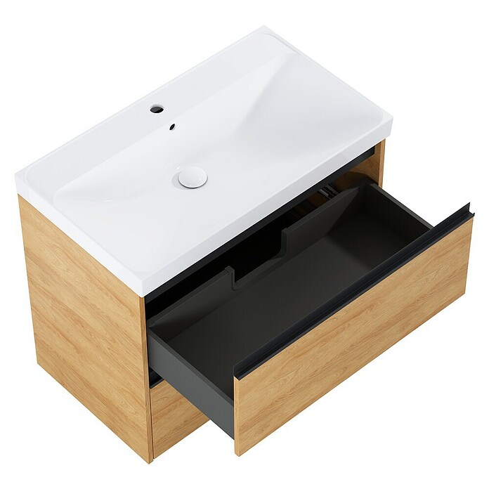 Riva Urban 2.0 Waschtischunterschrank (B x T x H: 80 x 45,1 x 63,5 cm, Natural Hickory) | BAUHAUS