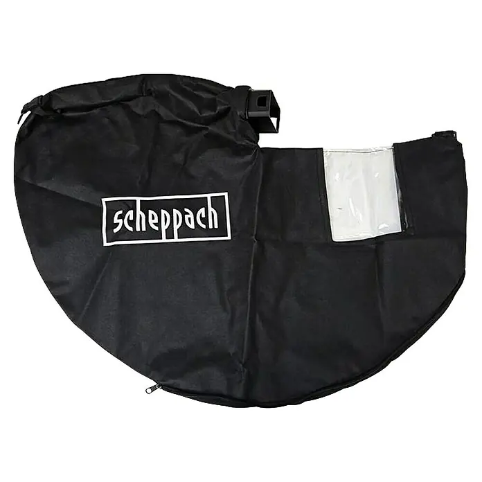 Scheppach Fangsack - Passend für: Scheppach IXES 20V Akku-Laubsauger & -Laubbläser BC-BLV720-X - Schwarzer Scheppach Staubsammelbeutel aus Stoff mit transparentem Sichtfenster und oberem Anschluss.