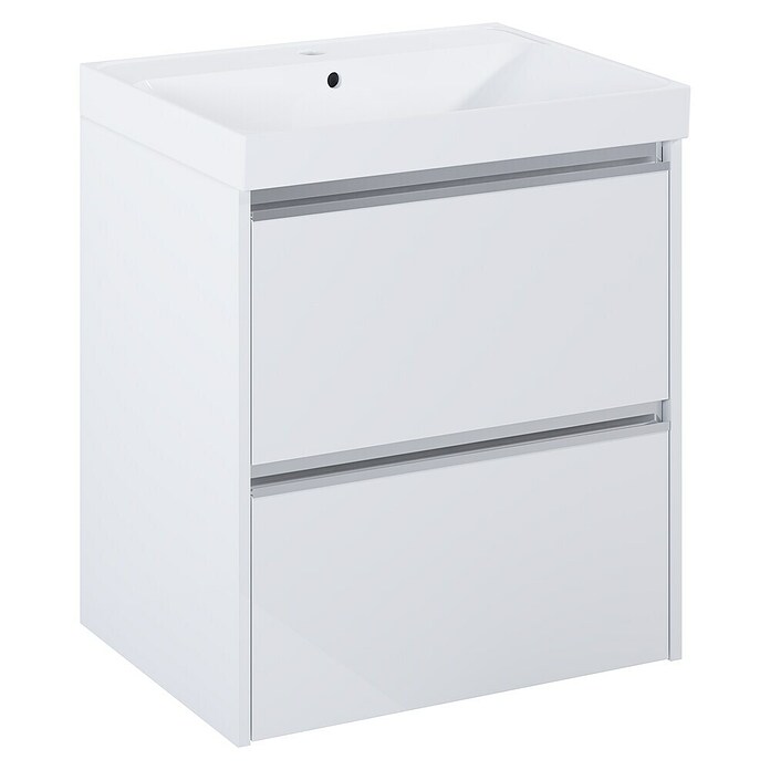 Riva Urban 2.0 Waschtischunterschrank (B x T x H: 60 x 45,1 x 63,5 cm, Weiß Hochglanz) | BAUHAUS