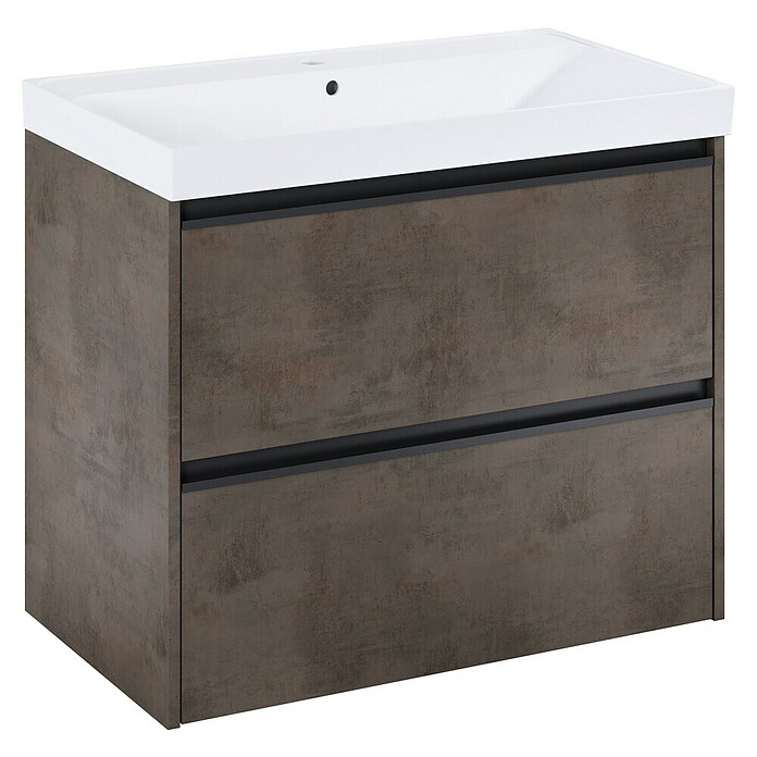 Riva Urban 2.0 Waschtischunterschrank (B x T x H: 80 x 45,1 x 63,5 cm, Chromix Dark) | BAUHAUS
