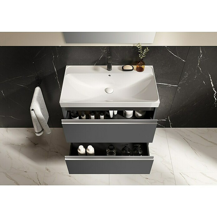 Riva Urban 2.0 Waschtischunterschrank (B x T x H: 80 x 45,1 x 63,5 cm, Anthrazit) | BAUHAUS