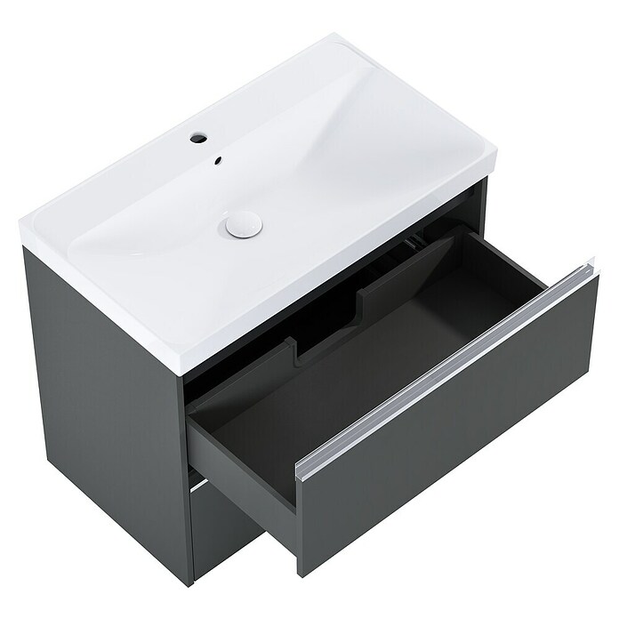 Riva Urban 2.0 Waschtischunterschrank (B x T x H: 80 x 45,1 x 63,5 cm, Anthrazit) | BAUHAUS