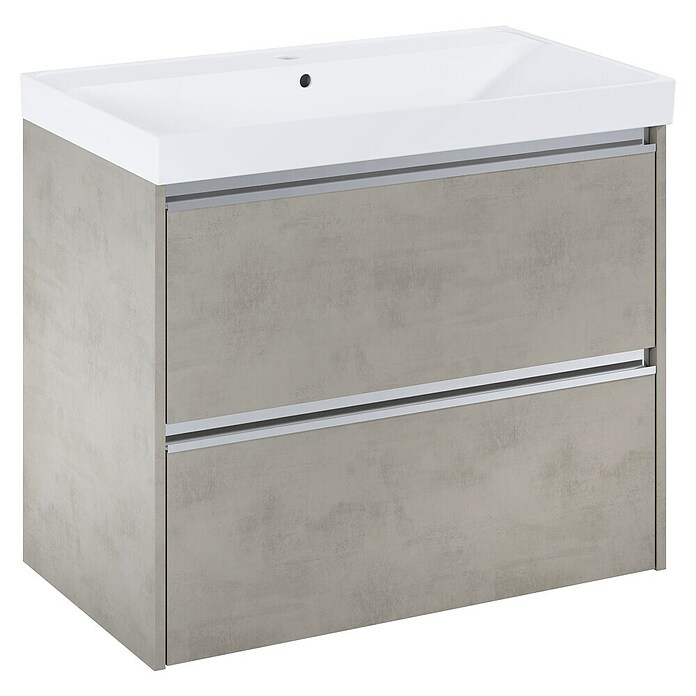 Riva Urban 2.0 Waschtischunterschrank (B x T x H: 80 x 45,1 x 63,5 cm, Chromix Silver) | BAUHAUS