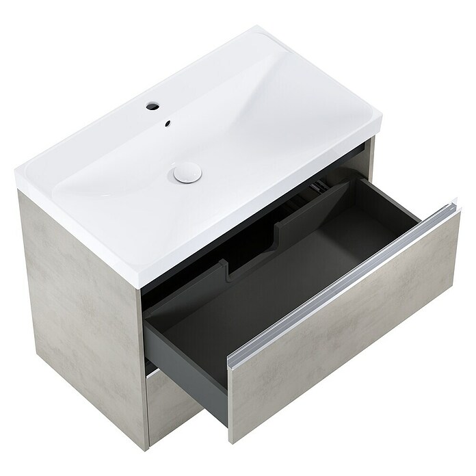 Riva Urban 2.0 Waschtischunterschrank (B x T x H: 80 x 45,1 x 63,5 cm, Chromix Silver) | BAUHAUS