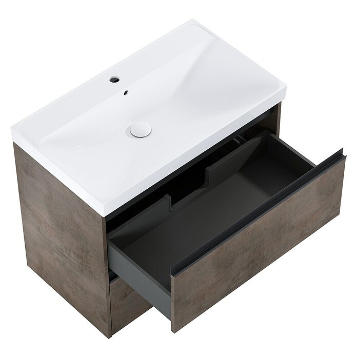 Riva Urban 2.0 Waschtischunterschrank (B x T x H: 80 x 45,1 x 63,5 cm, Chromix Dark) | BAUHAUS