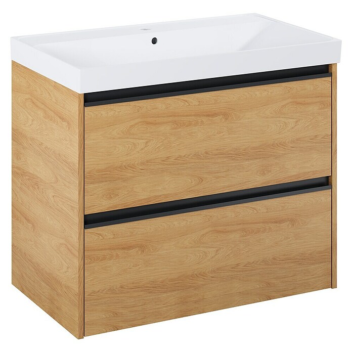 Riva Urban 2.0 Waschtischunterschrank (B x T x H: 80 x 45,1 x 63,5 cm, Natural Hickory) | BAUHAUS