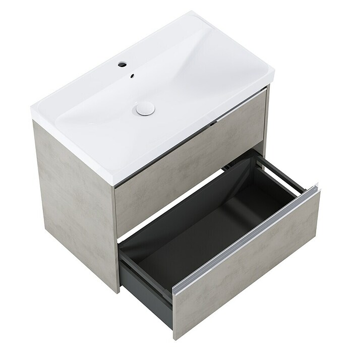Riva Urban 2.0 Waschtischunterschrank (B x T x H: 80 x 45,1 x 63,5 cm, Chromix Silver) | BAUHAUS