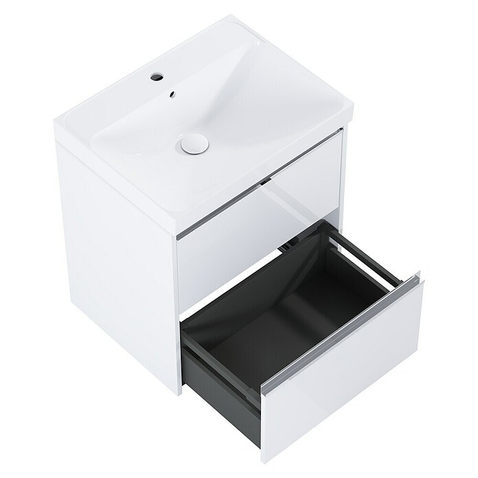 Riva Urban 2.0 Waschtischunterschrank (B x T x H: 60 x 45,1 x 63,5 cm, Weiß Hochglanz) | BAUHAUS