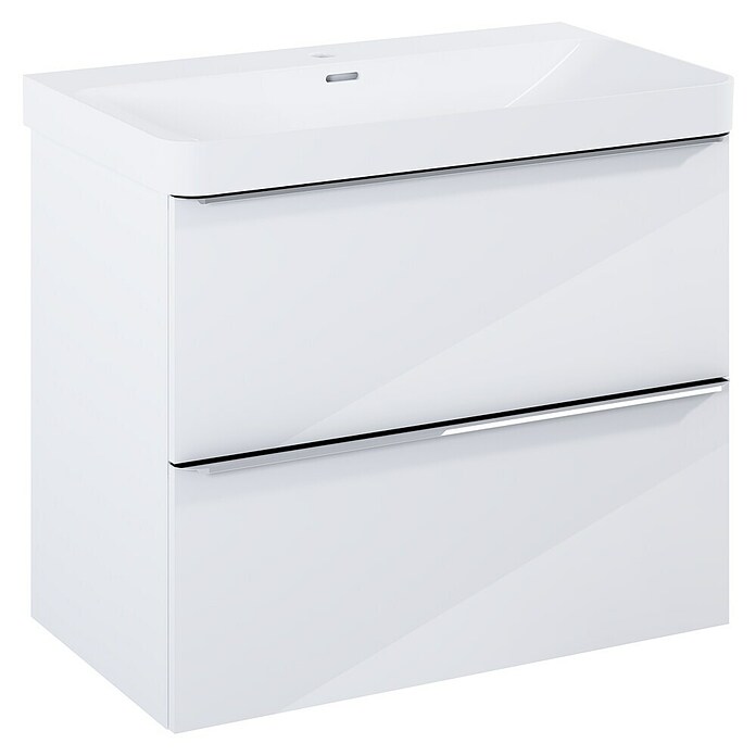 Riva Beauty 2.0 Waschtischunterschrank (B x T x H: 78,5 x 43,7 x 63,5 cm, Weiß Hochglanz) | BAUHAUS