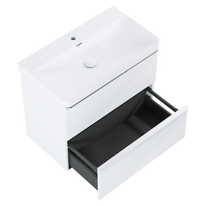 Riva Beauty 2.0 Waschtischunterschrank (B x T x H: 78,5 x 43,7 x 63,5 cm, Weiß Hochglanz) | BAUHAUS