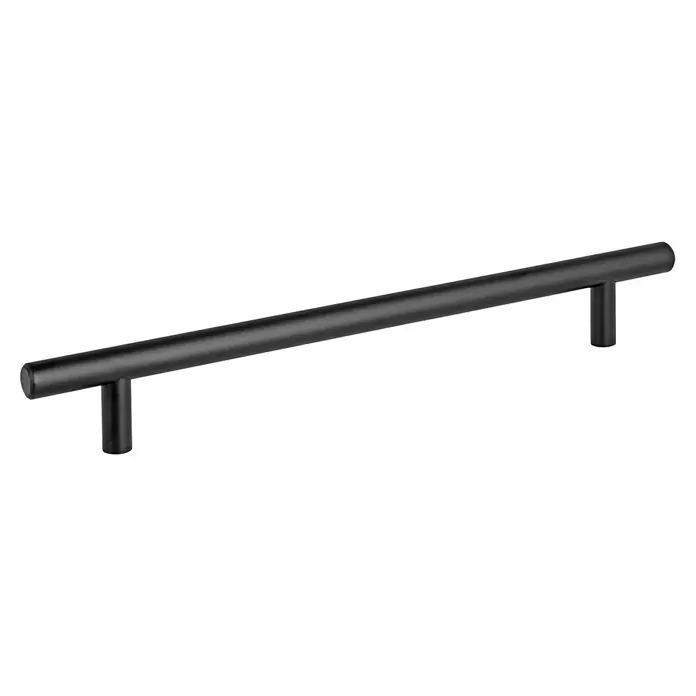 Walteco Möbelgriff Maxim - Lochabstand: 192 mm, Sonstige, Schwarz matt - Schwarzer mattierter Metallgriff mit zwei zylindrischen Stützen.