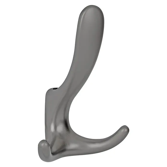 Walteco Garderobenhaken Trillo - L x B x H: 128 x 78 x 56 mm, Anzahl Haken: 3 Stk., Anthrazit - Eleganter silber-/graufarbener Garderobenhaken aus Metall.