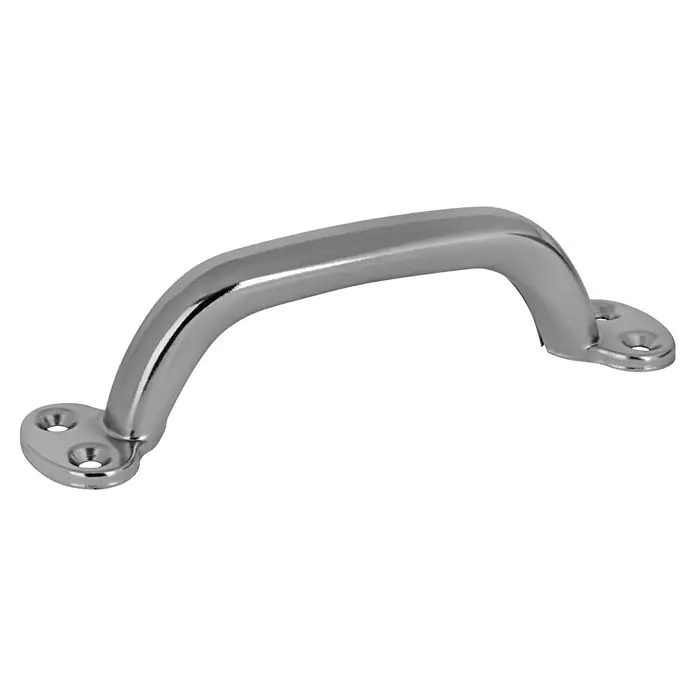 Walteco Möbelgriff Toro - Lochabstand: 128 mm, Sonstige, Vernickelt poliert - Polierter Chrom-Haltegriff mit zwei Montagebasen.