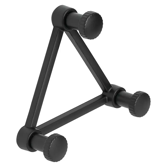 Walteco Garderobenhaken Triangl - L x B x H: 95 x 95 x 31 mm, Anzahl Haken: 3 Stk., Mattschwarz - Schwarzer dreieckiger Griff mit drei geriffelten Knöpfen.