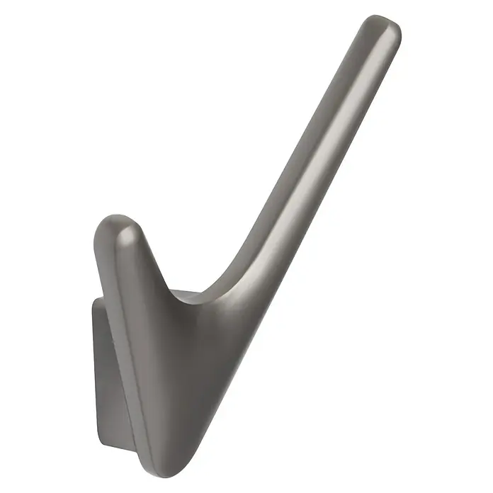 Walteco Garderobenhaken Nikee - L x B x H: 35 x 85 x 92 mm, Anzahl Haken: 2 Stk., Anthrazit - Eleganter metallischer Kleiderhaken mit modernem, abgerundetem Design.