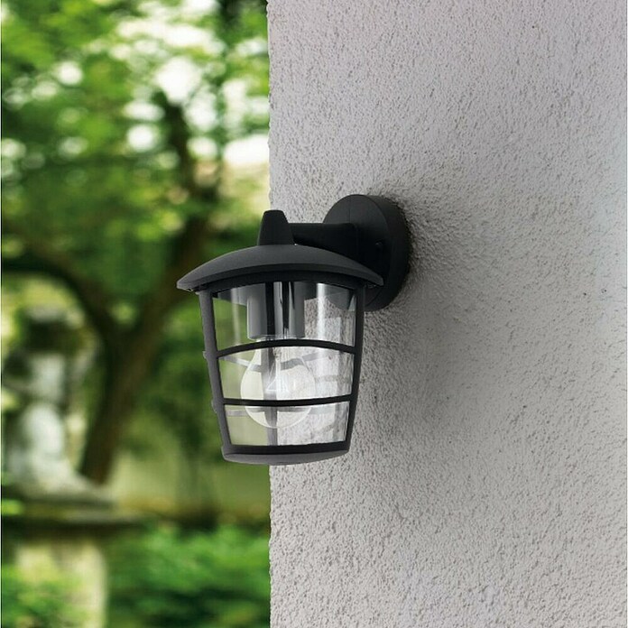 Eglo Aplique exterior descendente Aloria (1 luz, 60 W, IP44, Negro)