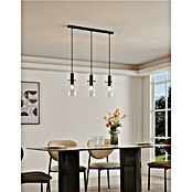 Eglo Lámpara colgante (3 × 60 W, Negro, Altura: 110 cm)