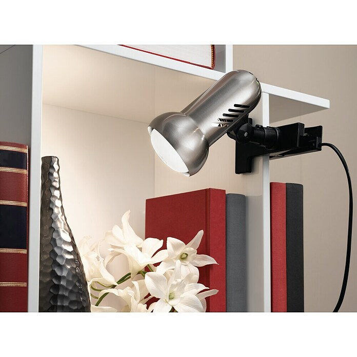 Eglo Klemlamp Manhattan (1 lampen, Max. vermogen: 60 W, Nikkel mat)